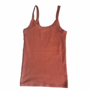 Aerie Women's Soft Ribbed Ballet Back No BS Tank Top Dusty Rust XS MInimal EUC